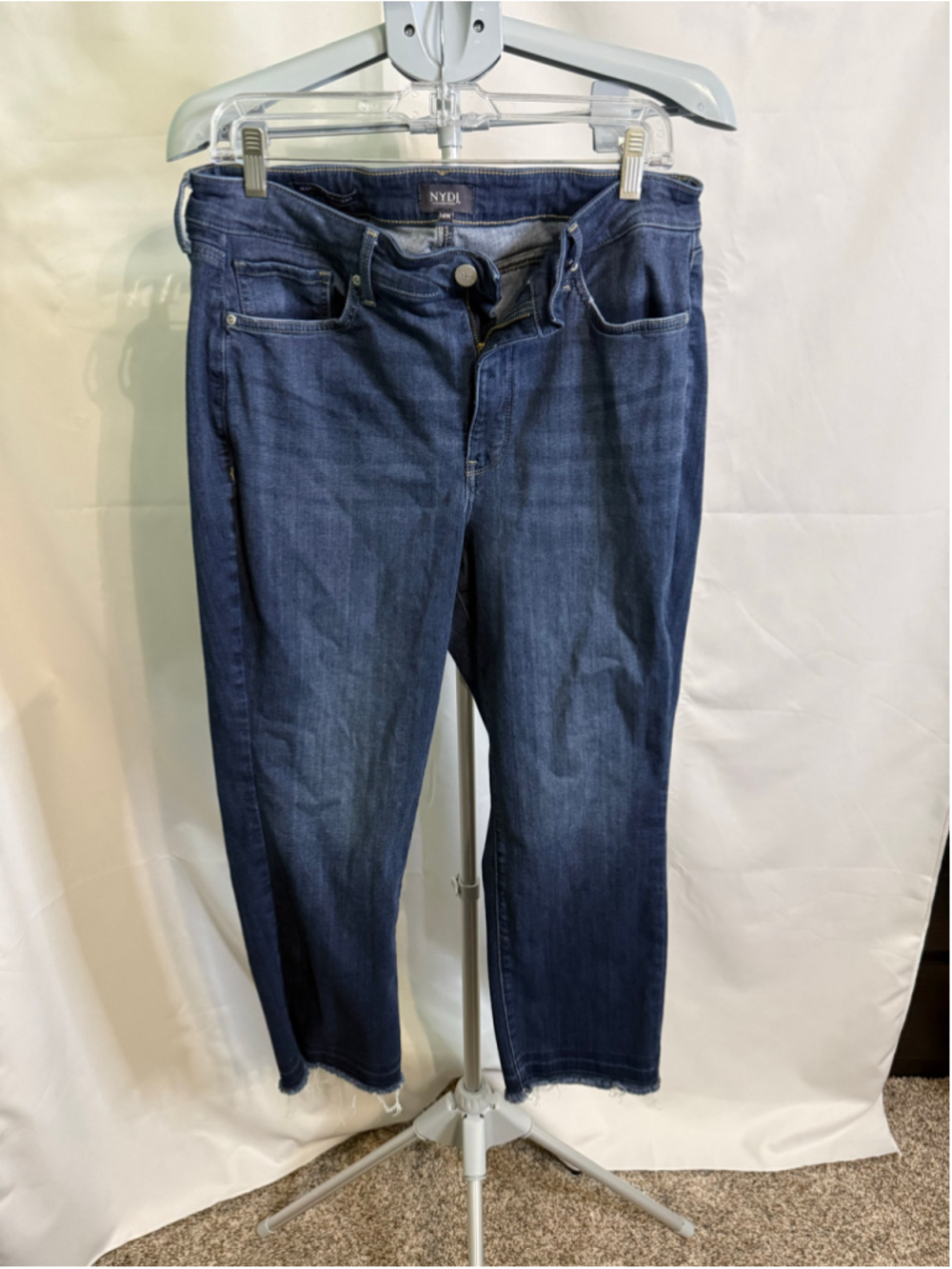 Women's NYDJ Blue Marilyn Straight Leg Jeans 14W
